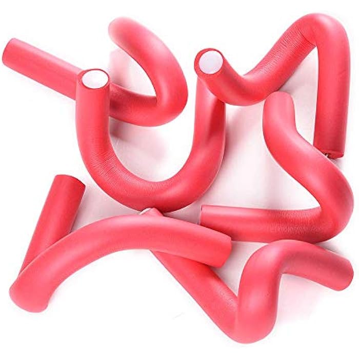 blooming 10 Pcs Hair Curlers Roll Stick Soft Sponge Hair Curling Roller Flex Silicone Magic Air Foam Roller Bendy Rod Hair Styling Tools (red) - Image 5